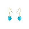 Apatite Raw Nugget Earrings in 14k Gold Fill