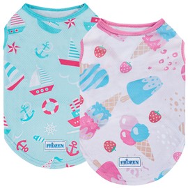 KYEESE 2 Pack Dog Cooling Shirts Quick Dry Instant Cooling Pet Vest for Small Dogs Breathable Sleeveless Vest Lightweight Soft Quick Dry Puppy Shirt Great for Outdoor Activities,M