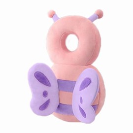 PandaEar Mochila de protección para la cabeza del bebé, protector de cabeza para caminar para niños pequeños, almohadilla protectora de cabeza ajustable cojín de seguridad (rosa)