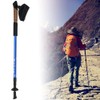 Outdoor Aluminium Alloy Straight Handle Trekking Pole Alpenstocks Walking Stick
