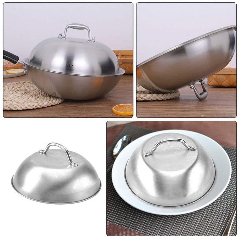 Holibanna Stainless Steel Steak Dome - Round Basting & Steaming