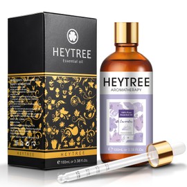 HEYTREE Lavender Essential Oil 100ml - Pure & Natural Lavender Oil - Calming Aromatherapy for Sleep, Relaxation, Bedtime Diffuser, Bath Soak & Pillow Mist - Vegan