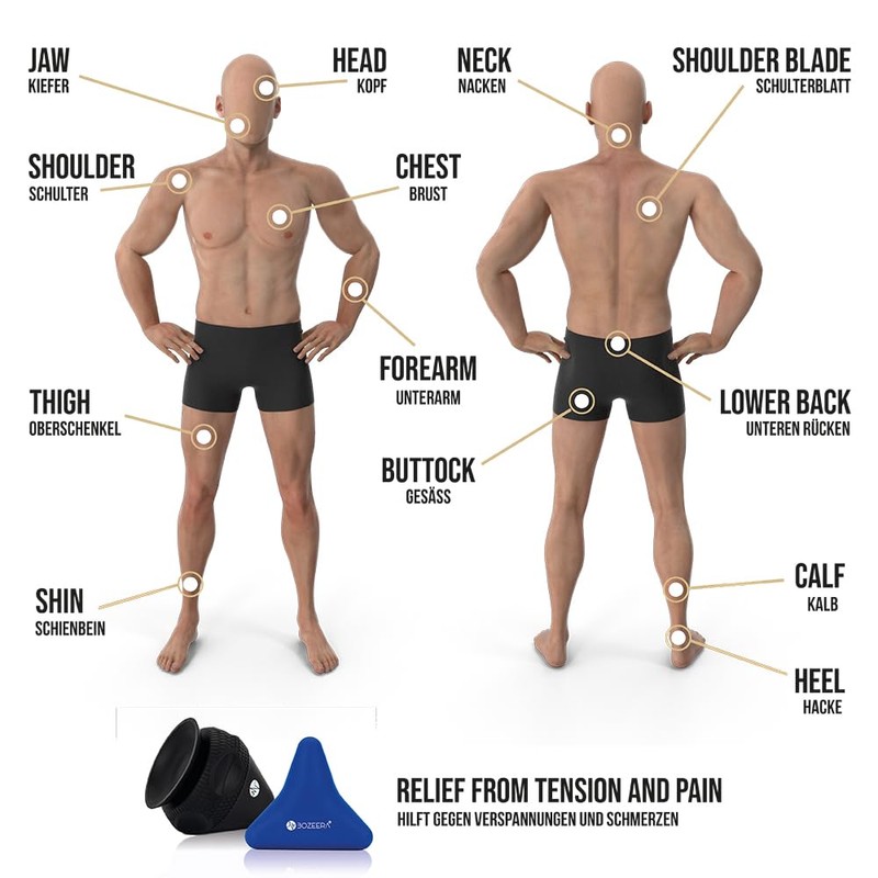 BOZEERA Trigger Point Push Button Set with Suction Cup for
