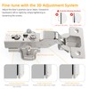 Furniware Set of 2 Middle Stop Cabinet Hinges, Opening Angle
