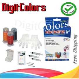 Digit Colors Ink cartridge refill bottle for hp 67XL tool kit box hp67 65 65XL color ink