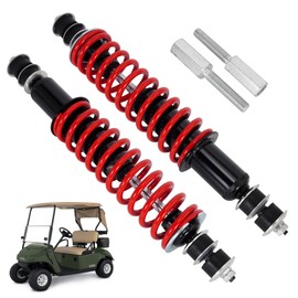 JIAYAN Golf Cart Front or Rear Shock Absorber with Heavy Duty Coil Springs Compatible with E-Z-GO TXT/Medalist 1994+ Gas & Electric Models OEM# 70928-G01 76418-G01 70630-G01 Red (2Pcs)