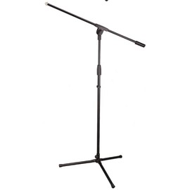 Xpix Tripod Boom Microphone Adjustable Floor Stand - Black