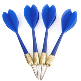 HRLORK 4 Packs Plastic Darts Set Steel Tip Kids Darts Blue Integrated Dart Flights and Shafts
