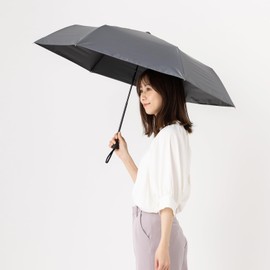 LIEBEN-0741 Folding Parasol Cool Plus UV Thermal Shielding Mini Umbrella, Plain, Women's, 21.7 inches (55 cm) x 6 Ribs, 100% Light Blocking, Fabric Uses 100% UV Protection, 1st Grade Light Shielding