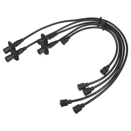 X AUTOHAUX Car Spark Plug Coil Wires Ignition Coil Harness Cable 7mm Fit for VW Beetle Karmann Ghia No.111998031A - Pack of 5