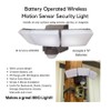 IQ America Battery Powered Indoor Outdoor Weatherproof LED Motion Security