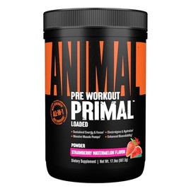 ANIMAL Primal Pre Workout Strawberry Watermelon – Training Booster with 300 mg Caffeine, 3DPUMP, Electrolytes & beta-Alanine – Pre-Workout Powder for Energy, Pump & Focus – Sugar-Free – 507.5 g