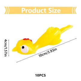 OUDQFCJ Pack of 10 Finger Stretches Flying Chickens Finger Flying Chickens Toy Rubber Flying Rubber Chicken Slingshot Toy Novelty Catapult Chicken Slingshot Chicken Stretchy Flying
