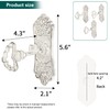 Sungmor 3Pcs Cast Iron Coat Hooks,White Skeleton Key-Shaped Wall Hooks