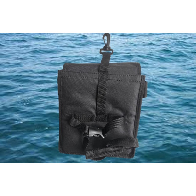 AKM-Scuba Diving Cargo Carying Leg, Strap On Pocket Large Black