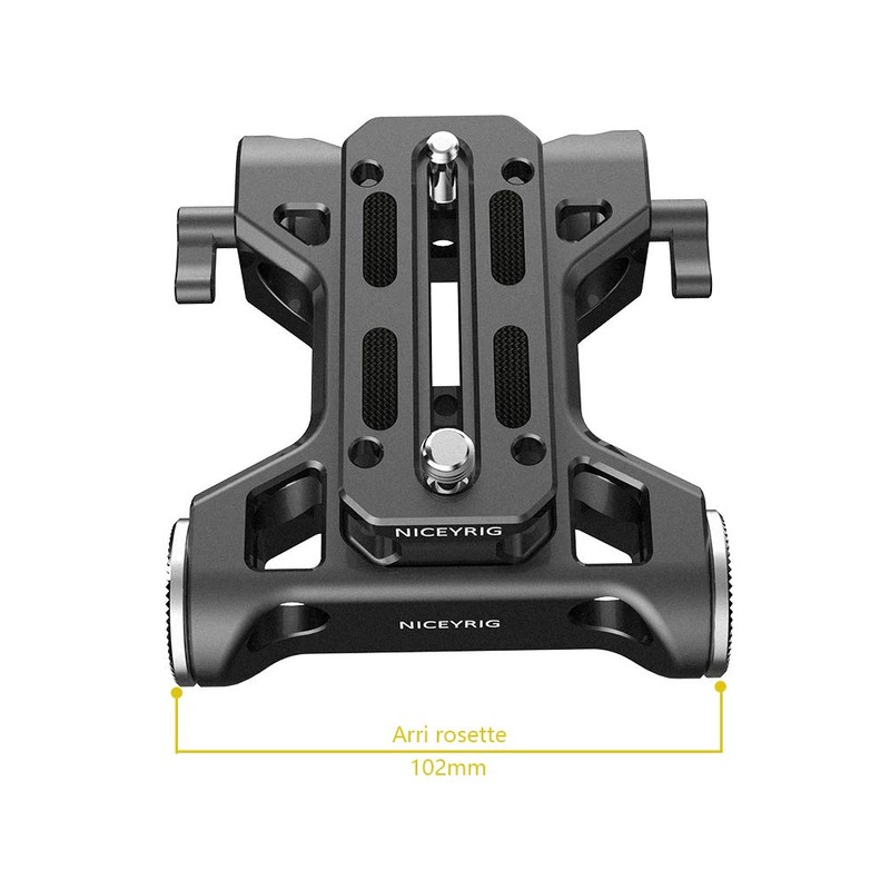 NICEYRIG Universal Base Plate Quick Release Clamp with 15mm Rod