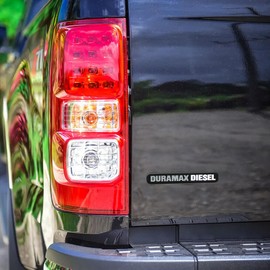 2X 6.6l Duramax Die-sel Allison Emblem Fender Door Hood Tailgate Decal Badge Nameplate Letter Replacement for Badges Silverado 2500 3500 HD (Black White)