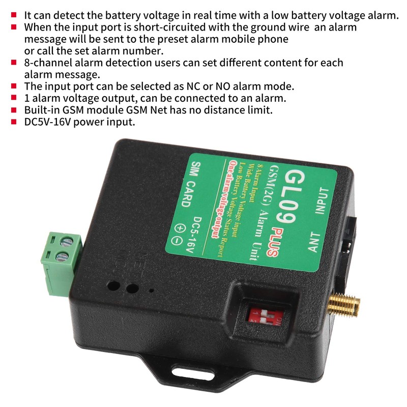 Astibym GL09 PLUS GSM Alarm 8-Channel GSM System SMS Call