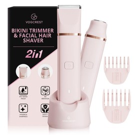 Bikini Trimmer for Women,Electric Razor & Shaver for Face, Body & Intimate Areas ,Hair Trimmer Ipx7 Waterproof Wet & Dry Use,Rechargeable Razor Travel Grooming Kit:_Sakura Pink