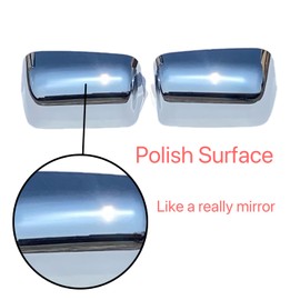 Abagael Chrome Top Half Mirror Caps Cover Trim Compatible with 2009-2016 Ford F250 F350 F450 Super Duty Towing Accessories (CHROME)