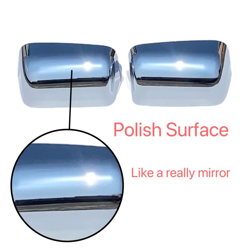 Abagael Chrome Top Half Mirror Caps Cover Trim Compatible with