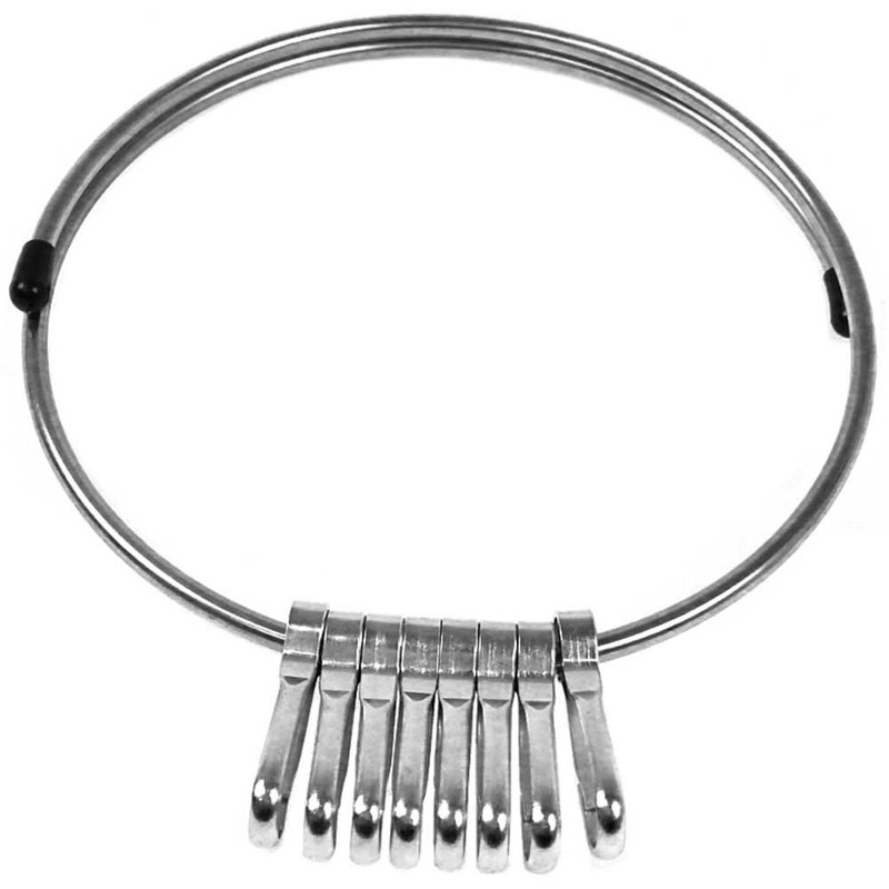 Nissa Chain Ring Keychain, 8 Rows No. 19
