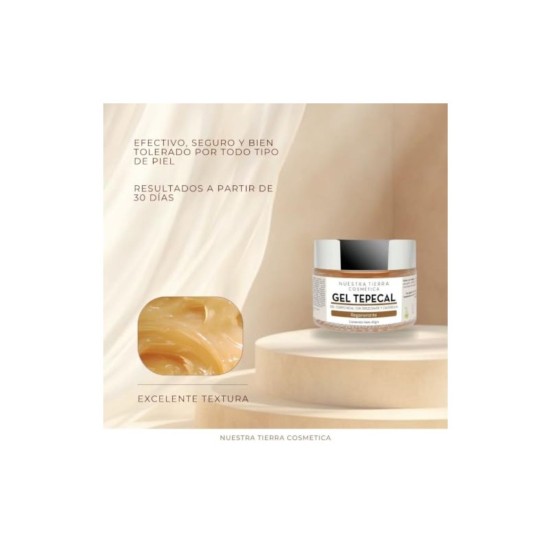 Gel Regenerante de Tepezcohuite y Caléndula 60g Todo Tipo de
