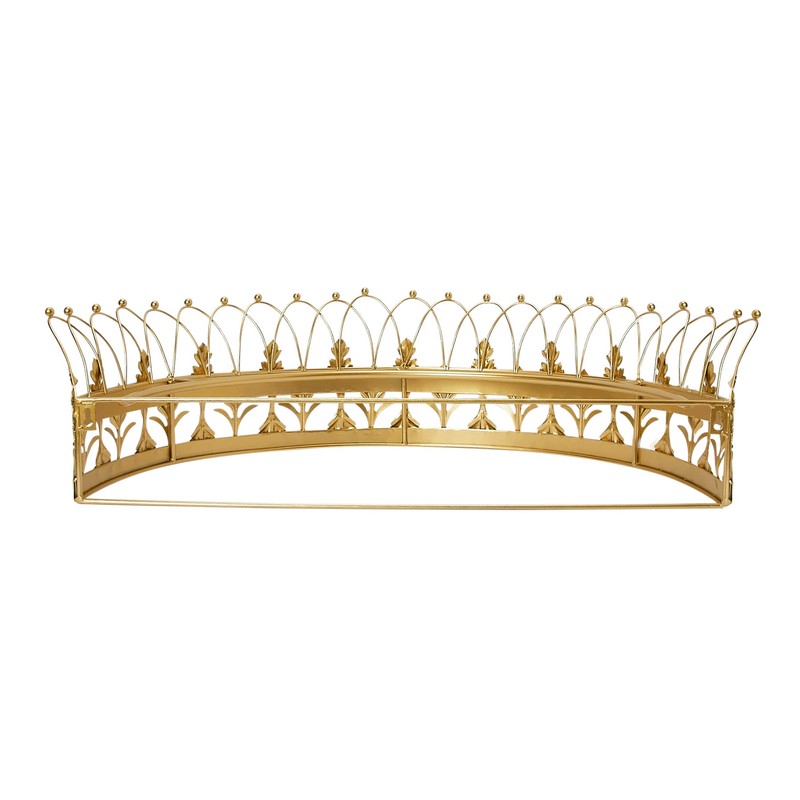Creative Co-Op Decorative Metal Curtain or Canopy Crown, Gold Finish