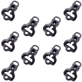 Tent Cord Buckle Cord Adjuster Tent Clip Umbrella Cord Buckle Outdoor Home Backpacking Tent Sleeping Bag for Travel Goods 10pcs Black