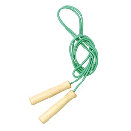 Colorful Wooden Pattern Jump Rope Green