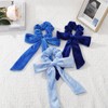 Mirlern 6-Piece Velvet Knotted Bow Scrunchies for Women and Girls,