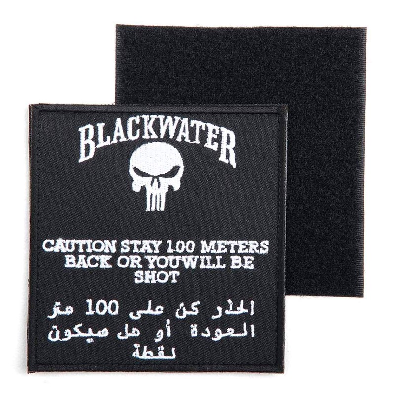 Fabric emblem Blackwater 100 m with hook and loop tape