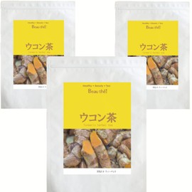 Turmeric Tea, 0.2 oz (4 g) x 30 Packets, Set of 3 Bags, No Additives, 100% Autumn Turmeric, Health Tea, Professional Factory