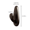 Command Outdoor Large Bronze Metal Hook, 1-Hook, 2-Strips, Decorate Damage-Free