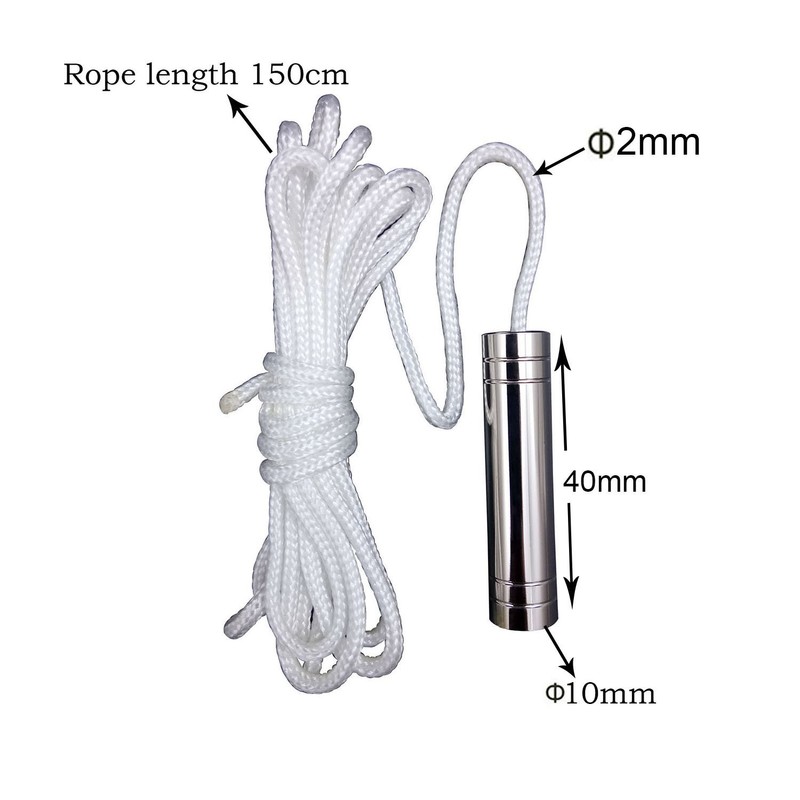 LumenTY Cylinder Light Pull Cord – 150cm Brass Plated for