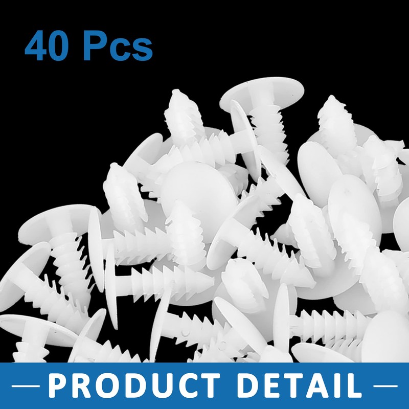 A ABSOPRO Bolt Rivets 5mm Hole Dia Fastener Clips Plastic