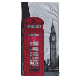 oFloral Hand Towels Cotton Washcloths London Big Ben and Old Red Phonebox,Comfortable Super-Absorbent Soft Towels for Bath/Kitchen/Yoga/Golf/Hair/Face Towel for Men/Women/Girl/Boys 15X30 Inch