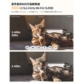【Manufacturer 2-Year Warranty・4K 80 Million High Pixel Evolution・2.4G & 5G WiFi Both Compatible】 Pet Camera BOIFUN Surveillance Security Camera Full Day Recording Monitoring Camera Indoor Super Wide