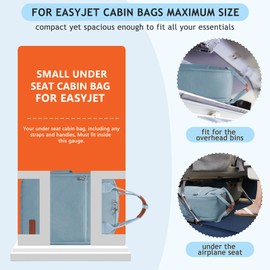 Hayayu For Easyjet Hand Luggage 45 x 36 x 20 cm Undersessen Travel Backpack Hand Luggage Aeroplane Travel Bag Cabin Size Laptop Backpack for 15.6 Inch Laptop Casual Daypack, Haze Blue, vacation