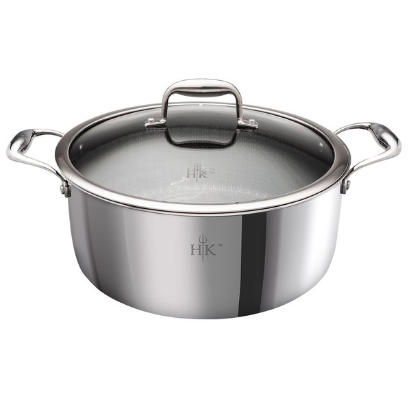Hell's Kitchen Hybrid 7.5 Qt Pot and lid, Tri-Clad Stainless