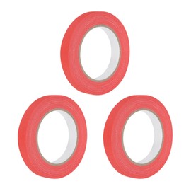 uxcell 3 Pcs 0.7 Inch Wide 60 Yards Red Masking Tape Painters Tape Rolls for Home Office Commercial Contractor Clean Drip-Free Painting Wide Crepe Paper