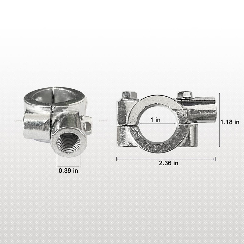 Motorcycle Mirrors Mounts 1" 25mm Handlebar Mirror Mount Holder Clamp