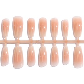 LIGHT RAIN Glossy fake nails - 30 Piece XS S M Sprayed Gel Press on Nails feminine Blush Light Pink Coffin False Nails