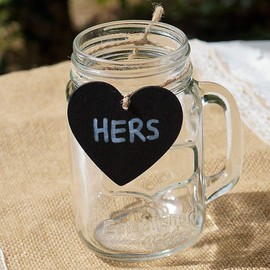 20pcs Chalkboard Tags Mini Wooden Hanging Chalkboard Tags Heart-Shaped Chalkboard Labels Name Tags Price Tags Message Tags with String Best for Wedding Party DIY Crafts