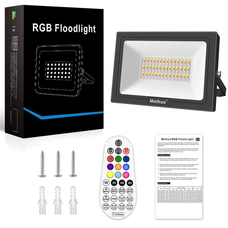 RGB spotlight with remote control MEIHUA