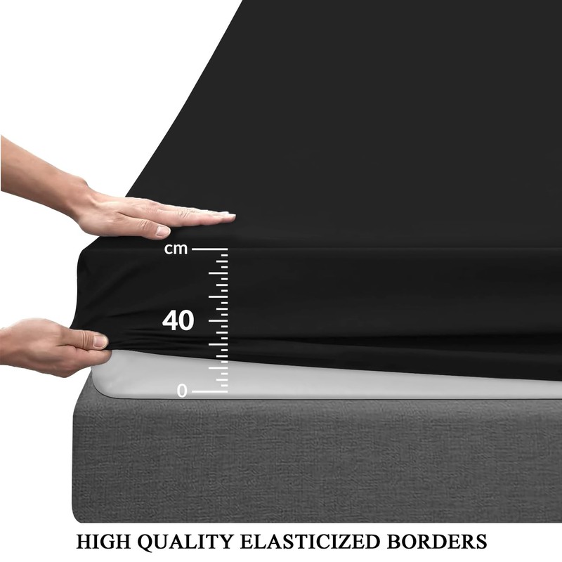 Pamposh Single Fitted Sheet Extra Deep Pocket 40 cm (16