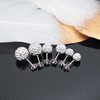 Bellitia Jewelry CZ Diamond Shamballa Stud Earrings Rhinestone Glitter Crystal