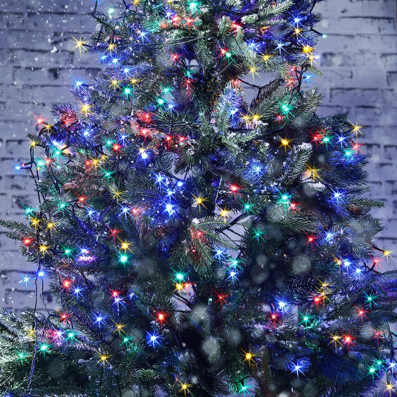 Lunartec außen Deko Weihnachten: LED-Lichterkette mit 40 LEDs für innen