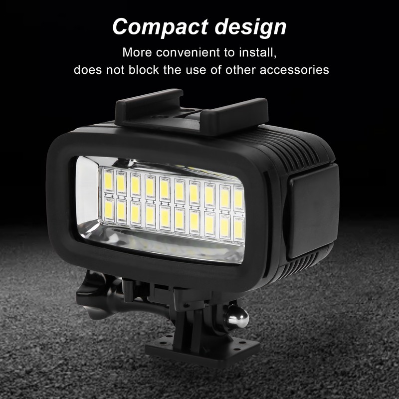40m Underwater Photography Fill Light Waterproof Diving Camera LED Video