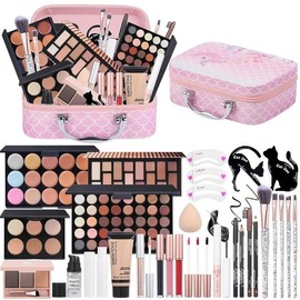 여행 메이크업 키트 십대 소녀를 위한 팔레트 세트 파운 아이섀도 여성을 박스를 선물 가진 Travel Makeup Kit Palette Set for Teen Girls with Boxed Gift Matte Eyeshadow for Women [Colors 18]